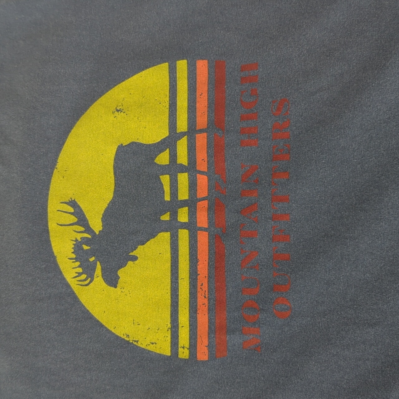 Mountain High Outfitters Moose Sunset Retro Vintage Look Tank Blue Medium — image 8 of 8